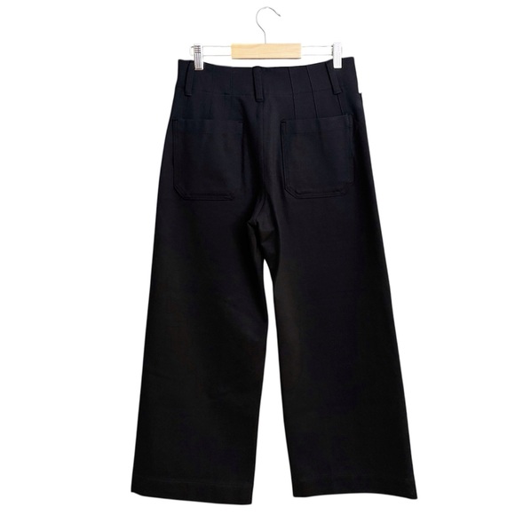 Anthropologie Maeve The Colette Cropped Wide Leg Pants Ponte Edition Black - Picture 3 of 6